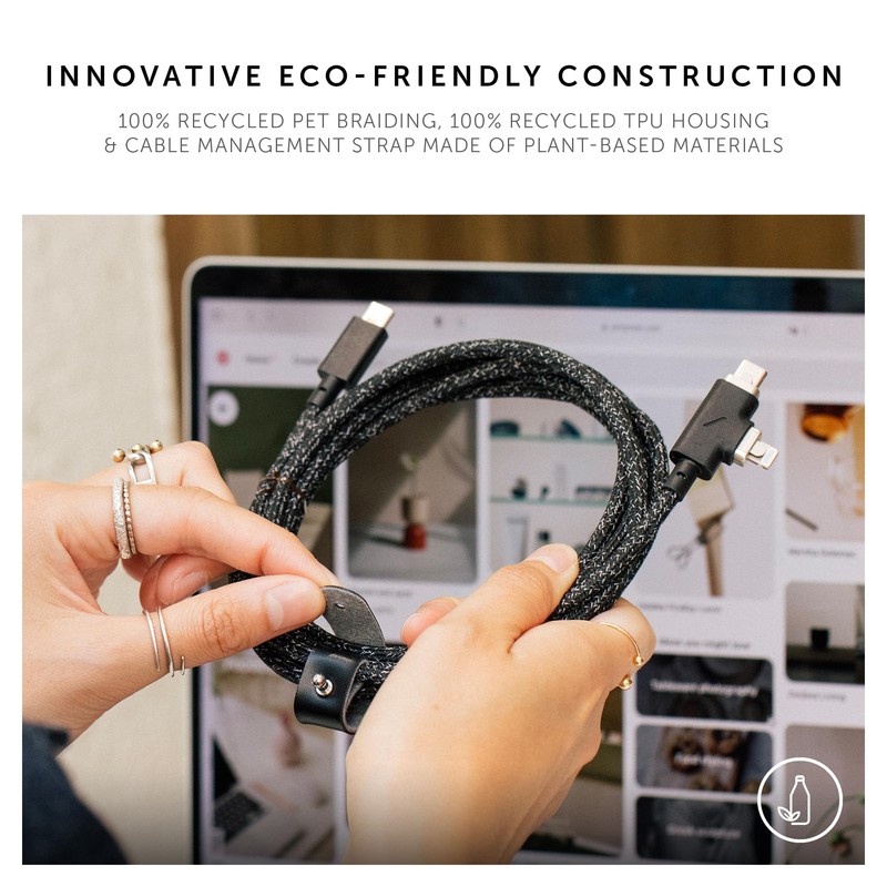 Native Union Belt Cable Duo Pro 240W – 8ft Ultra-Strong