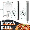 HaSteeL Pizza Peel, 9-Inch Pizza Turning Peel, Pizza Turner for