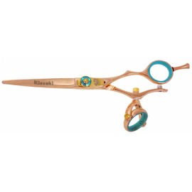 Kissaki Hair Scissors Gokatana 6.0 inches Double Swivel Rose Gold B Titanium Hair Cutting Shears