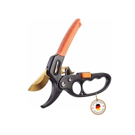 Profi-Partner Garden Ratchet Pruners Professional Ratchet Pruners Sharp Pruning Shears for up to 2 cm Thick Branches with Belt Bag