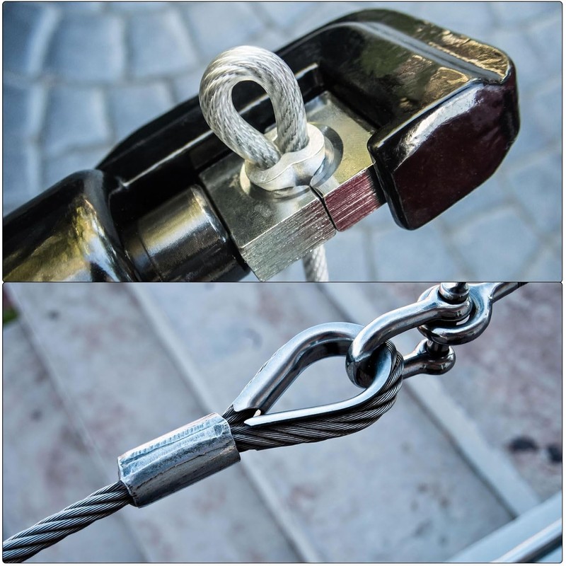 IMAGINE 30pcs 1/4" Aluminum Crimping Loop Sleeve, Cable Ferrule Wire