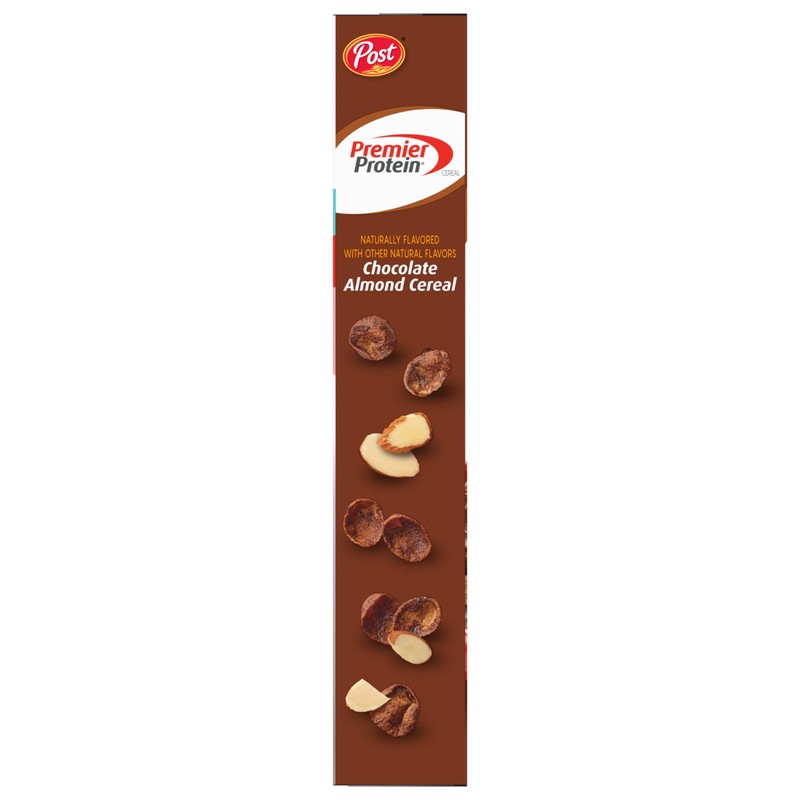 Post Premier Protein Chocolate Almond Cereal, Chocolatey Protein Cereal Flakes