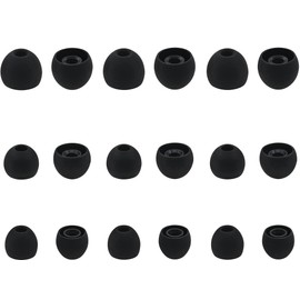 BLUEWALL Ear Tips Compatible with JBL 125TWS 130NC Vibe100 Earbuds, S/M/L Sizes Soft Silicon Earbuds Tips Replacement Eartips Compatible with JBL 125TWS 130NC Vibe 100 9 Pairs Black