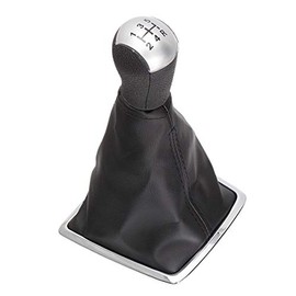 AAlamor MOMOALA 5 Speed Gear Shift Knob Stick Lever Gear Shift Cover compatible with compatible with d Focus MK II 05-08 - Silver
