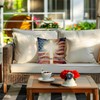 QIONG MENG 4th of July Pillow Cover 18x18 Inch God