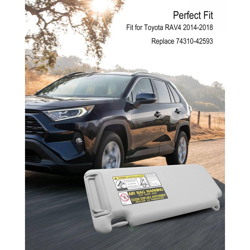Passenger Side Sun Visor Fit for Toyota RAV4 2014 2015