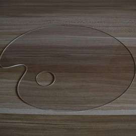 EXCEART Acrylic Painting Palette Mixing Palette Transparent Oval Art 30 x 40 cm Palette Acrylic Paints Watercolour Painting Art Colour Mixer Tool