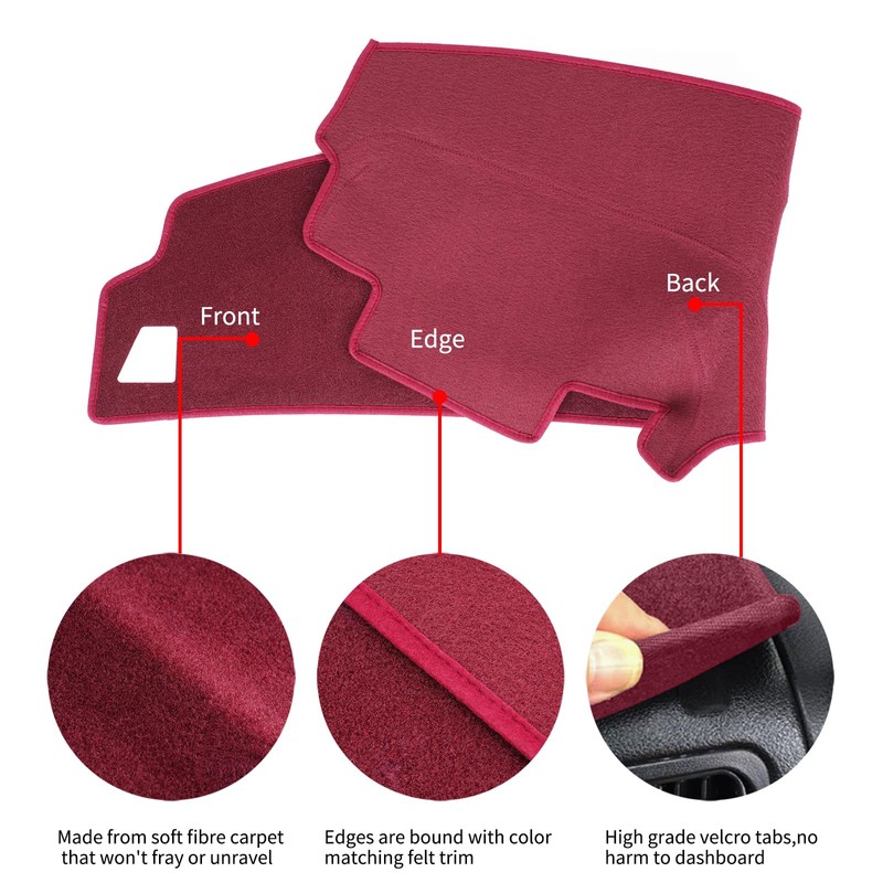 HanLanKa Dashboard Cover Dash Cover Mat Pad Custom Fit for