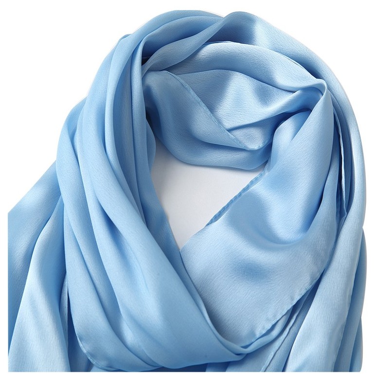 Bellonesc Silk Scarf 100% silk Long Lightweight Sunscreen Shawls for