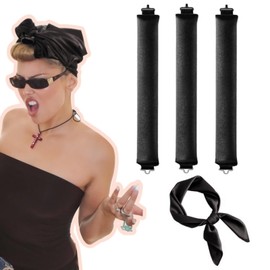 Nayyana 3 Stück hitzefreier Lockenwickler zum Schlafen – über Nacht hitzefreie Locken Blowout Rods Stirnband No Heat Curling Set, Jumbo Rods Lockenwickler Blowout Look für langes Haar