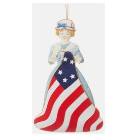 Betsy Ross Christmas Ornament - St. Nicolas -Embroidered Ornament - Zari
