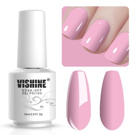 Vishine Gelpolish Professional UV LED Soak Off Varnish Color Gel Nail Polish Manicure Light Pink Color #1408