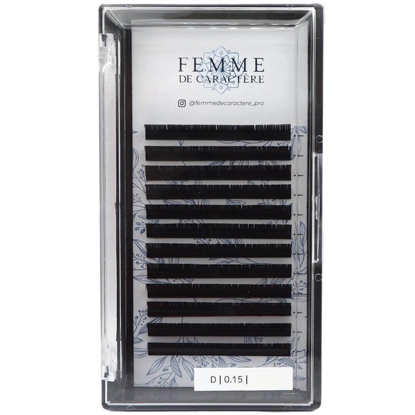 Classic Eyelash Extensions 9mm (0.15-D) Femme de Caractère