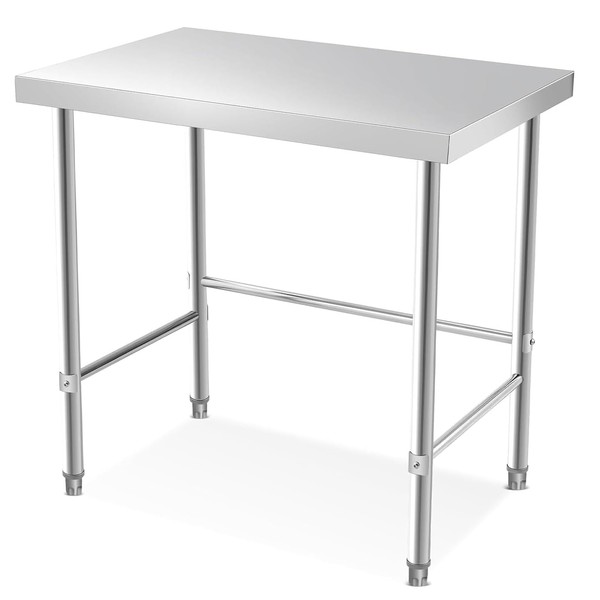 60" x 24" Stainless Steel Prep Table w/Adjustable Undershelf &
