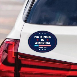 No Kings in America Magnet, Resist Hate Magnet, Anti-Trump, Resist Racism Car Decal, Resist Fascism, VP14579-6" x 4.5"