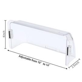 DGQ Unbreakable Air Deflector 10" to 14" Adjustable Heat and Air Vent Deflector Magnetic for Floor Registers, Also Work for Vents, Sidewall, and Ceiling Registers (2 Sets)