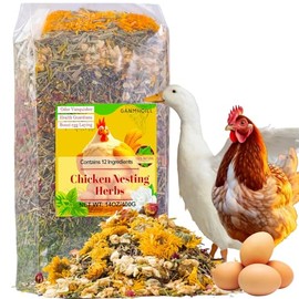 14 Oz De Flores De Hierbas Para Nidos De Pollos - 400 Gramos De Mezcla De Hierbas Para Aves De Corral 12 Hierbas Premium Para Cajas Nido Para Galliner
