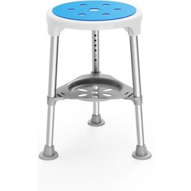 SeatYuPro Hercules Series Aluminum Bath and Shower Chair with Adjustable Height, Anti-Slip Medical Chair, 300 lb. Static Weight Capacity, Gray