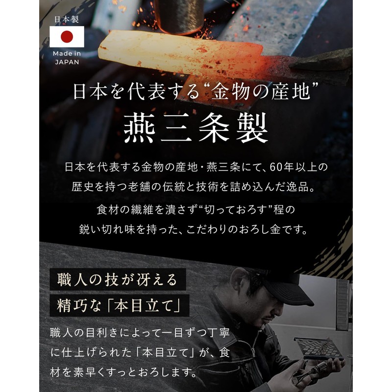 TOGI Grater, Made in Japan, Tsubame-Sanjo [Extreme Grating Comfort] Daikon