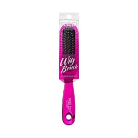 RED by Kiss Anti-Static & Anti-Frizz Wig Brush with Stainless Steel Knot-Free Bristles for Easy Detangling, Smooth Hair & Wigs Without Breakage or Snagging (Mini)
