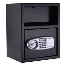 Giantex Digital Safe Box Depository Drop Deposit Front Load Cash Vault Lock Home Jewelry Black