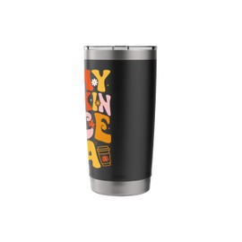 In My Pumpkin Spice Era Cute Fall Autumn Groovy Thanksgiving Stainless Steel Insulated Tumbler