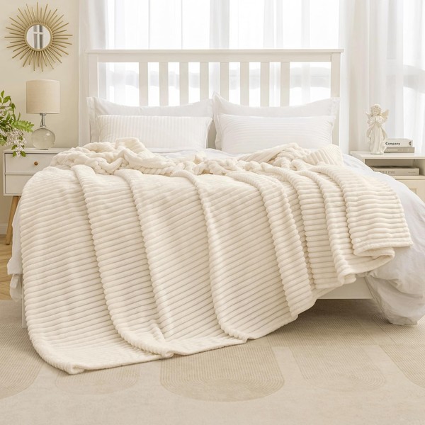 MIULEE Fleece Blanket King Size 90"x108" 300GSM Super Soft Lightweight