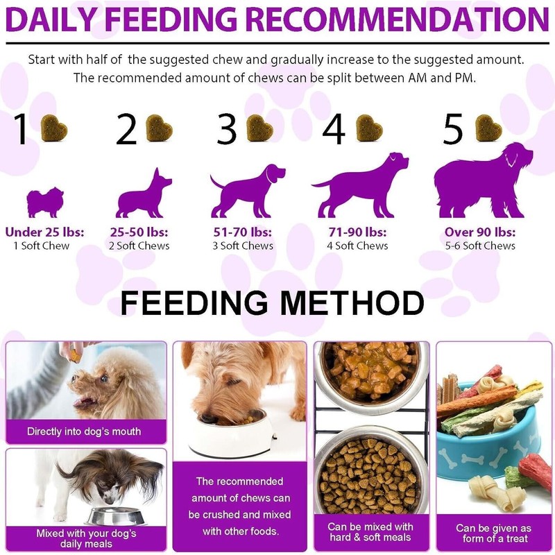 oimmal Dog Multivitamin 30 Chews 15 in 1 Dog Vitamins