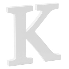 Libetui Wooden Letter A-Z, Wooden Letter for Home, Living Room Children's Room Decoration, for Birthday, Party, Wedding, Café White Colour, Size 20 cm