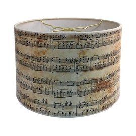 Royal Designs, Inc. Trendy Decorative Handmade Drum Shade, Made in USA, 10in, HBC-8049-10, Music Notes