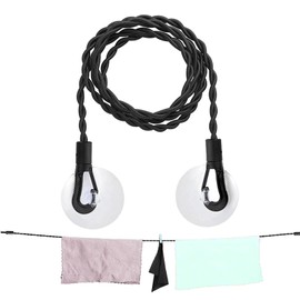Travel Washing Line, Travel Clothes Line, Travel Washing Line with Pegs with Hooks & Suction Cup, Retractable Camping Clothes Line for Outdoor Camping, Home, Travel, Adjustable Length up to 2.5m