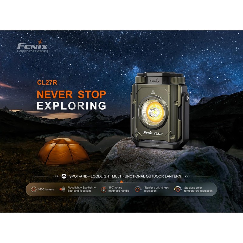 EdisonBright Fenix CL27R 1200 Lumen Rechargeable LED Compact Multi functonal