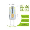 Lamsky G6.35 GY6.35 Bi-Pin Base LED Bulb,12V/24V 2.5W Daylight 6000K,JC