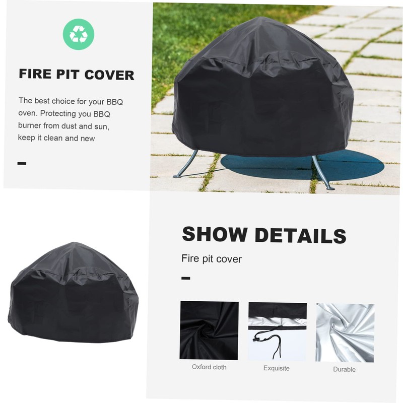 Mipcase Fire Pit Cover Heavy Duty Outdoor Stove Protector Round
