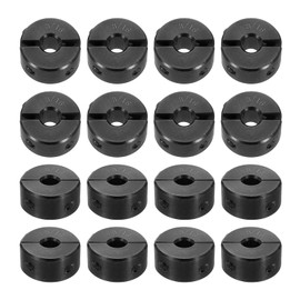 uxcell 16pcs Double Split Shaft Collar for 3/16" Shaft, Two-Piece Clamping Collar, 5/8" OD, 5/16" Width, Black Oxide Steel Lock Collar Clamp, Set Screw Style