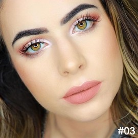 HHLTOH Nude Beige Liner and Lipstick Combination DNM Matte Women's Lipstick, Lip Liner, Lip Gloss, Long-Lasting Waterproof, Cruelty-free 24 Hour Lipstick and Lip Liners Combo Lipliners Pencil Set 03#