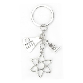 OBEISN Creative Keyring with Microscope Design, Birthday Gift for Women, Small Gift for Girlfriend, Gift for Women and Friendship Pendant, for Women Gifts, silver