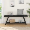 LVB Black Bench, Modern Storage Bench for Bedroom, Wood Metal