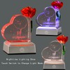 XuanMingyuan Crystal Heart Crystal Roses Valentine's Day Gift Home Decoration