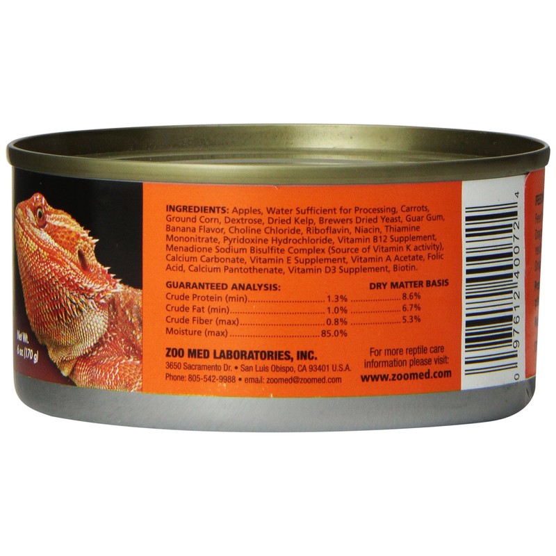 Zoo Med Bearded Dragon Adult Wet Food, 6-Ounce
