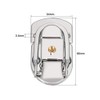 sourcing map 66mm x 34mm Metal Small Size Suitcase Lock