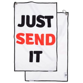 Uther Cart Golf Towel – Premium Microfiber Towel with Carabiner Clip, Golf Accessories – 15 Inch x 24 Inch, 20+ High Fashion Prints (Just Send It, Cart)