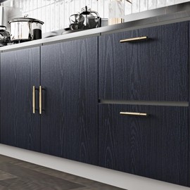WESTICK 394" x 15.75" Wood Contact Paper Peel and Stick Countertops Waterproof Wood Wallpaper Textured Navy Wooden Wallpaper Self Adhesive Wood Look Contact Paper for Cabinets Desk RV Counter Cover