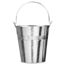 Rixordd Heavy Duty Drip Grease Bucket for Pellet Grill Smokers - Universal Galvanized Steel Grease Catcher, Rust-Proof 5.6" Design, Easy Clean BBQ Accessories (Silver)