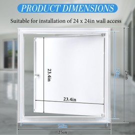 Gisafai Access Panel Wall Hole Cover Metal Drywall Access Door Electrical Panel Cover Plumbing White Access Panel for Drywall (24 x 24 Inch)