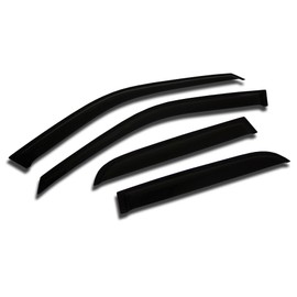Outside Mount Car Window Rain Guards Compatible with Toyota 4Runner 1990-1995 | Tape-On | Rain Shields Window Visor Window Deflectors | Dark Smoke, 4 Pcs Set, WV2M-557