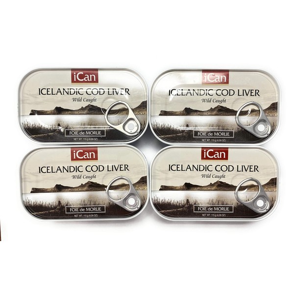 Wild Cod Liver Canned From Iceland 4.27oz pack of 4