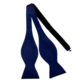 DonDon Men's Self Tie Bow Tie Cross Tie, darkblue
