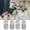 4Pcs Compression Tube Fitting Stainless Steel DoubleFerrule Converter Adapter(Ф4/Ф6 )