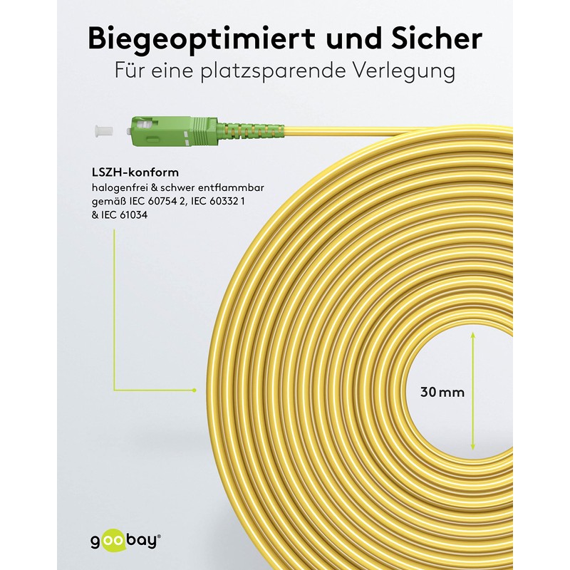 goobay 59637 Fibre Optic Cable (FTTH) / Singlemode (OS2) Simplex/SC